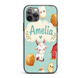Cute Farm Goat Barn Hay Bale Chick Milk Bucket Custom Name Protective Phone Case Mobile Cover Durable Everyday Smartphone Shock Resistant