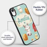 Cute Farm Goat Barn Hay Bale Chick Milk Bucket Custom Name Protective Phone Case Mobile Cover Durable Everyday Smartphone Shock Resistant