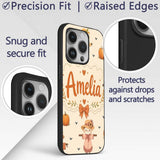 Cute Autumn Scarecrow Pumpkin Birds Seamless Custom Name Protective Phone Case Mobile Cover Durable Everyday Smartphone Shock Resistant