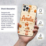 Cute Autumn Scarecrow Pumpkin Birds Seamless Custom Name Protective Phone Case Mobile Cover Durable Everyday Smartphone Shock Resistant