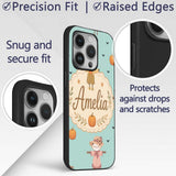 Cute Autumn Scarecrow Pumpkin Birds Seamless Custom Name Protective Phone Case Mobile Cover Durable Everyday Smartphone Shock Resistant