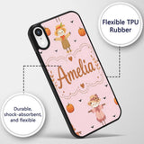 Cute Autumn Scarecrow Pumpkin Birds Seamless Custom Name Protective Phone Case Mobile Cover Durable Everyday Smartphone Shock Resistant