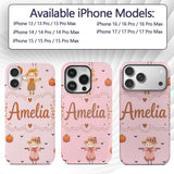Cute Autumn Scarecrow Pumpkin Birds Seamless Custom Name Protective Phone Case Mobile Cover Durable Everyday Smartphone Shock Resistant