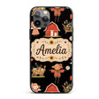 Cute Autumn Farm Scarecrow Barn Flowers Seamless Custom Name Protective Phone Case Mobile Cover Durable Everyday Smartphone Shock Resistant
