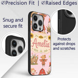 Cute Autumn Scarecrow Barn Flowers Printed Design Custom Name Protective Phone Case Mobile Cover Durable Everyday Smartphone Shock Resistant