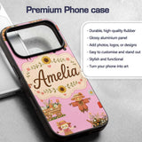 Cute Autumn Scarecrow Barn Flowers Printed Design Custom Name Protective Phone Case Mobile Cover Durable Everyday Smartphone Shock Resistant