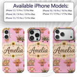 Cute Autumn Scarecrow Barn Flowers Printed Design Custom Name Protective Phone Case Mobile Cover Durable Everyday Smartphone Shock Resistant