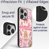 Cute Christmas Gingerbread Candy House Gifts Custom Name Protective Phone Case Mobile Cover Durable Everyday Smartphone Shock Resistant