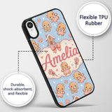 Cute Christmas Gingerbread Candy House Gifts Custom Name Protective Phone Case Mobile Cover Durable Everyday Smartphone Shock Resistant