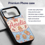 Cute Christmas Gingerbread Candy House Gifts Custom Name Protective Phone Case Mobile Cover Durable Everyday Smartphone Shock Resistant