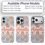 Cute Christmas Gingerbread Candy House Gifts Custom Name Protective Phone Case Mobile Cover Durable Everyday Smartphone Shock Resistant