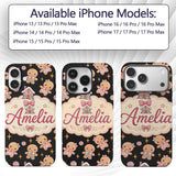 Cute Christmas Gingerbread Candy House Gifts Custom Name Protective Phone Case Mobile Cover Durable Everyday Smartphone Shock Resistant