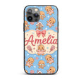 Cute Christmas Gingerbread Candy House Gifts Custom Name Protective Phone Case Mobile Cover Durable Everyday Smartphone Shock Resistant