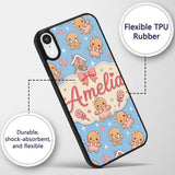 Cute Christmas Gingerbread Candy House Gifts Custom Name Protective Phone Case Mobile Cover Durable Everyday Smartphone Shock Resistant
