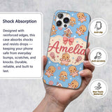 Cute Christmas Gingerbread Candy House Gifts Custom Name Protective Phone Case Mobile Cover Durable Everyday Smartphone Shock Resistant