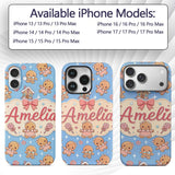 Cute Christmas Gingerbread Candy House Gifts Custom Name Protective Phone Case Mobile Cover Durable Everyday Smartphone Shock Resistant