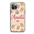 Cute Christmas Gingerbread Candy House Gifts Custom Name Protective Phone Case Mobile Cover Durable Everyday Smartphone Shock Resistant