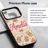 Cute Christmas Gingerbread Candy House Gifts Custom Name Protective Phone Case Mobile Cover Durable Everyday Smartphone Shock Resistant