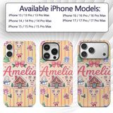Cute Christmas Festive Stickers Gingerbread House Custom Name Protective Phone Case Mobile Cover Durable Everyday Smartphone Shock Resistant
