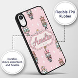 Cute Nutcracker Soldiers Christmas Toy Characters Custom Name Protective Phone Case Mobile Cover Durable Everyday Smartphone Shock Resistant