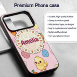 Cute Easter Bunny Chick Eggs Carrot Cute Seamless Custom Name Protective Phone Case Mobile Cover Durable Everyday Smartphone Shock Resistant