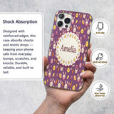 Cute Easter Bunny Chick Carrots Eggs Polka Dot Custom Name Protective Phone Case Mobile Cover Durable Everyday Smartphone Shock Resistant