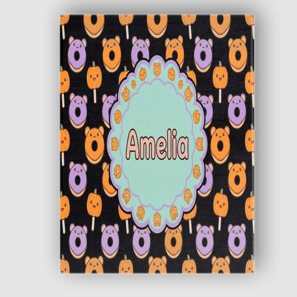 Personalised Name Cute Kawaii Donuts Custom Premium Decorative Design Modern Room Accent Canvas Wall Art Print Decor Picture Ready to Hang