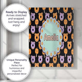 Personalised Name Cute Kawaii Donuts Custom Premium Decorative Design Modern Room Accent Canvas Wall Art Print Decor Picture Ready to Hang