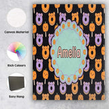 Personalised Name Cute Kawaii Donuts Custom Premium Decorative Design Modern Room Accent Canvas Wall Art Print Decor Picture Ready to Hang