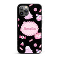 Cute Pastel Goth Bunny Ghost Decorative Design Custom Name Protective Phone Case Mobile Cover Durable Everyday Smartphone Shock Resistant