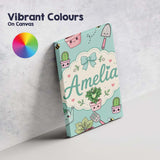 Personalised Name Cute Kawaii Garden Tools Custom  Unique Gift Idea Elegant Feature Canvas Wall Art Print Decor Picture Ready to Hang