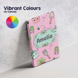 Personalised Name Cute Kawaii Garden Tools Custom  Unique Gift Idea Elegant Feature Canvas Wall Art Print Decor Picture Ready to Hang