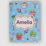 Personalised Name Cute Kawaii Garden Tools Custom  Unique Gift Idea Elegant Feature Canvas Wall Art Print Decor Picture Ready to Hang