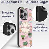 Cute Kawaii Rainbow Sun Flowers Printed Design Custom Name Protective Phone Case Mobile Cover Durable Everyday Smartphone Shock Resistant
