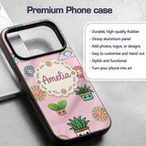 Cute Kawaii Rainbow Sun Flowers Printed Design Custom Name Protective Phone Case Mobile Cover Durable Everyday Smartphone Shock Resistant