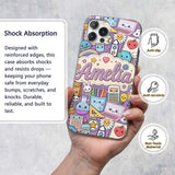 Cute Kawaii School Supplies Science Art Cute Custom Name Protective Phone Case Mobile Cover Durable Everyday Smartphone Shock Resistant