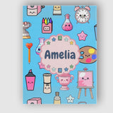 Personalised Name Cute Kawaii Graduate Boy Custom  Unique Gift Idea Elegant Feature Canvas Wall Art Print Decor Picture Ready to Hang