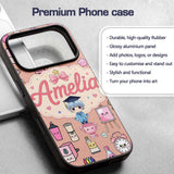 Cute Kawaii Graduate Boy Science Art Supplies Custom Name Protective Phone Case Mobile Cover Durable Everyday Smartphone Shock Resistant