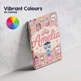 Personalised Name Cute Kawaii Graduate Boy Custom  Unique Gift Idea Elegant Feature Canvas Wall Art Print Decor Picture Ready to Hang