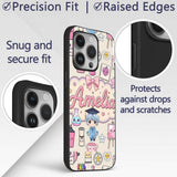 Cute Kawaii Graduate Boy Science Art Supplies Custom Name Protective Phone Case Mobile Cover Durable Everyday Smartphone Shock Resistant