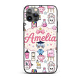 Cute Kawaii Graduation School Printed Design Custom Name Protective Phone Case Mobile Cover Durable Everyday Smartphone Shock Resistant