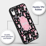 Cute Kawaii Valentine Love Hearts Syringe Gift Custom Name Protective Phone Case Mobile Cover Durable Everyday Smartphone Shock Resistant