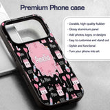 Cute Kawaii Valentine Love Hearts Syringe Gift Custom Name Protective Phone Case Mobile Cover Durable Everyday Smartphone Shock Resistant
