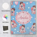 Personalised Name Romantic Couple Kissing Custom  Unique Gift Idea Elegant Feature Canvas Wall Art Print Decor Picture Ready to Hang