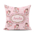 Custom Name Romantic Couple Kissing Floral Bouquet Pattern Soft Square Filled Cushion Throw Pillow Sofa Bed Home Decor Zip Washable UK Made