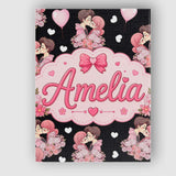 Personalised Name Romantic Couple Kissing Custom  Unique Gift Idea Elegant Feature Canvas Wall Art Print Decor Picture Ready to Hang