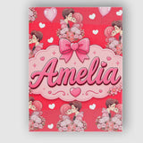 Personalised Name Romantic Couple Kissing Custom  Unique Gift Idea Elegant Feature Canvas Wall Art Print Decor Picture Ready to Hang
