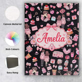 Personalised Name Cute Love Couple Gifts Custom  Unique Gift Idea Elegant Feature Canvas Wall Art Print Decor Picture Ready to Hang