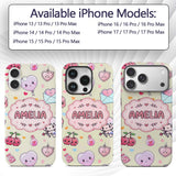 Cute Cupid Angels Hearts Sweets Balloon Love Custom Name Protective Phone Case Mobile Cover Durable Everyday Smartphone Shock Resistant
