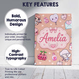 Personalised Name Cute Cupid Angels Hearts Custom  Unique Gift Idea Elegant Feature Canvas Wall Art Print Decor Picture Ready to Hang